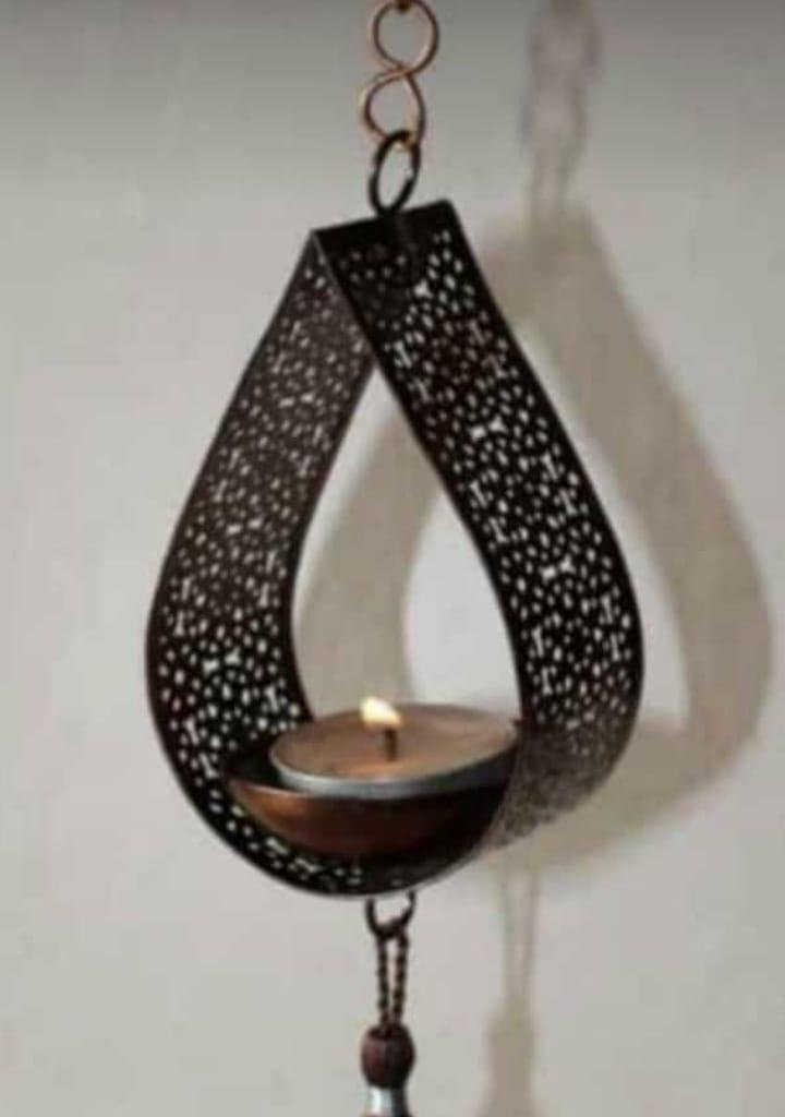 WhatsApp Image 2026-07-08 at 10.14.45 Handcrafted Metal Hanging Tealight Candle Holder | Decorative Pendant Lantern